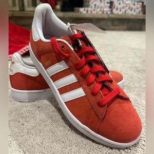 Adidas Campus II Red Sneakers.  NWT. Never worn. Mens Size 8